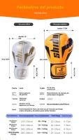Guantes boxeo 12 oz hombre mujer MMA Sparring artes marciales muay thai niños kick boxing entrenamiento Equipos de protección - details 1