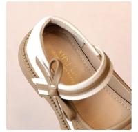 Zapatos de cuero para niñas, calzado sencillo con lazo lateral, borde con volantes, informal, sencillo, de retazos de princesa - details 11