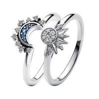 Anillo de estrella, Luna y sol para mujer, romántico, compromiso de boda, elegante, temperamento, accesorios de joyería, regalo de aniversario - details 4