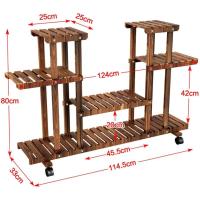 Soporte Mara Macetas Escalera Ruedas Soporte Decorativo Jardín - details 1