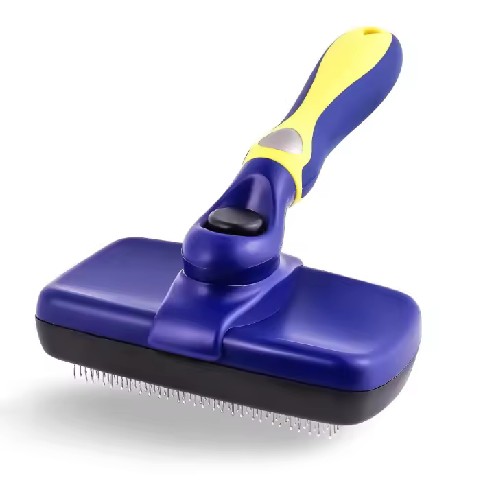 Cepillo autolimpiante para perros - Cepillo para perros y gatos - Elimina suavemente el subpelo suelto, los mechones y los enredos para todo tipo de cabello - 1