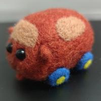 Juguete de fieltro Pui Molcar terminado, Animal bonito creativo, muñeco de juguete hecho a mano, juguete de fieltro de lana, juguete de fieltro de lana DIY, regalo para niños - details 17