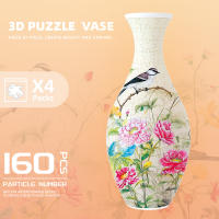 Rompecabezas 3D de diseño de porcelana, florero de Panda, hecho de plástico, decoración del hogar y arreglo floral, juguetes de inauguración de la casa, regalos para niños - details 15