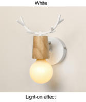 Lámpara de Pared TOMAXIN 16CM con Arte de Cuerno de Hierro Luz Cálida Retro Simple para Sala de Estar Baño Dormitorio Estudio Material de Hierro Fundido Color Blanco Tipo de Bombilla LED Producto Normal - details 8