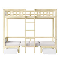 Cama de Alma de Madera 200*90 cm 2 en 1 Cama-Escritorio Autoconstruida, Tres Cajones Grandes - details 8