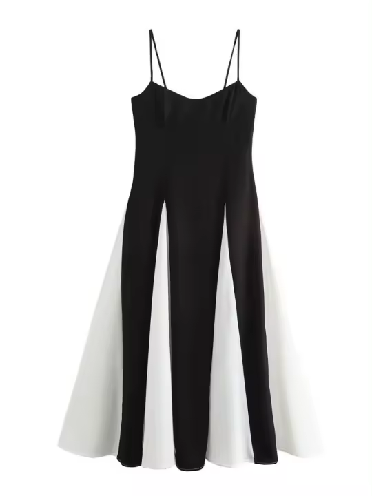Vestido de Playa Maxi de Moda para Mujeres OUWU Sexy Vestido Halter con Volantes y Encaje - 1
