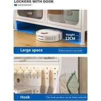 Armario de cocina, mueble auxiliar, aparador de 5 niveles, con orificio para cables, ganchos, ruedas, puerta magnética - details 16