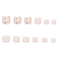 Dulces pegatinas de uñas de primavera, uñas artificiales para mujeres, decoración DIY para pies en casa - details 0