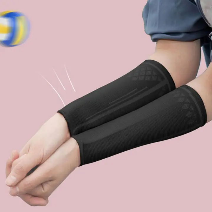 Manga de compresión para antebrazo de seguridad deportiva, accesorios deportivos, soporte para muñeca, mangas para brazo de voleibol, calentadores de brazo, muñequeras deportivas - 1