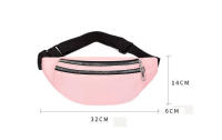 Bolsa de Cintura Impermeable Cinturón Ajustable Bolsillos con Cremallera Elegante Casual - details 0