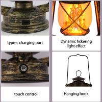 Lámpara de escritorio LED atmósfera decorativa luz retro llama caballo lámpara acampar al aire libre - details 4