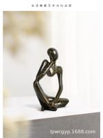 Adorno de arte pensador caliente, decoración de escritorio para el hogar, entrada de sala de estar, estilo Simple moderno europeo y americano - details 7
