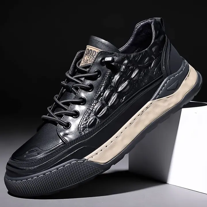 Zapatillas de Moda de Alta Gama para Hombres Nuevos Zapatillas Deportivas a Rayas Hechas a Mano - 1