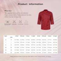 Camisa de Chef para hombre, uniforme de trabajo, abrigo de Chef con cuello cruzado, cocina, restaurante, Hotel, chaqueta de cocina Unisex con bolsillos, Tops de Chef - details 0