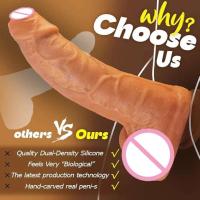 Leten Dildo de Doble Densidad Sensación Realista Grande y Gruesa con Piel de Circón - details 4