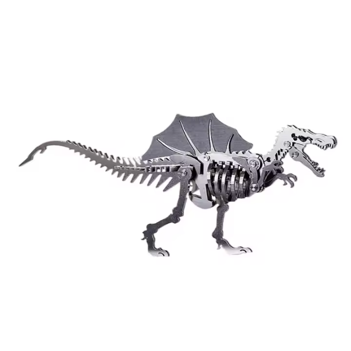 Kit de modelo de metal, rompecabezas 3d de dinosaurio para adultos, colección Warcraft de acero, desafío, arte animal, decoración artesanal, rompecabezas de metal 3d para adolescentes - 1