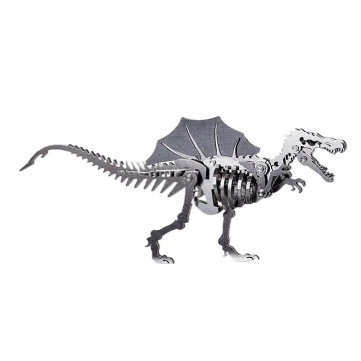 Kit de modelo de metal, rompecabezas 3d de dinosaurio para adultos, colección Warcraft de acero, desafío, arte animal, decoración artesanal, rompecabezas de metal 3d para adolescentes - 1