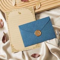 Juego de sobres Vintage, tarjeta de invitación, sobre de piel de oveja, sobre de agradecimiento, sello bronceado, tarjeta de felicitación Retro romántica, 10 Uds. - details 12