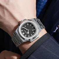 Nuevo Reloj con banda de acero y calendario luminoso de cuarzo para hombre con diseño de loro - details 11