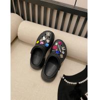 Zapatillas de plataforma con agujeros para mujer, a la moda, con suela de EVA suave, estilo bolsa de plata, zapatillas geniales. - details 43