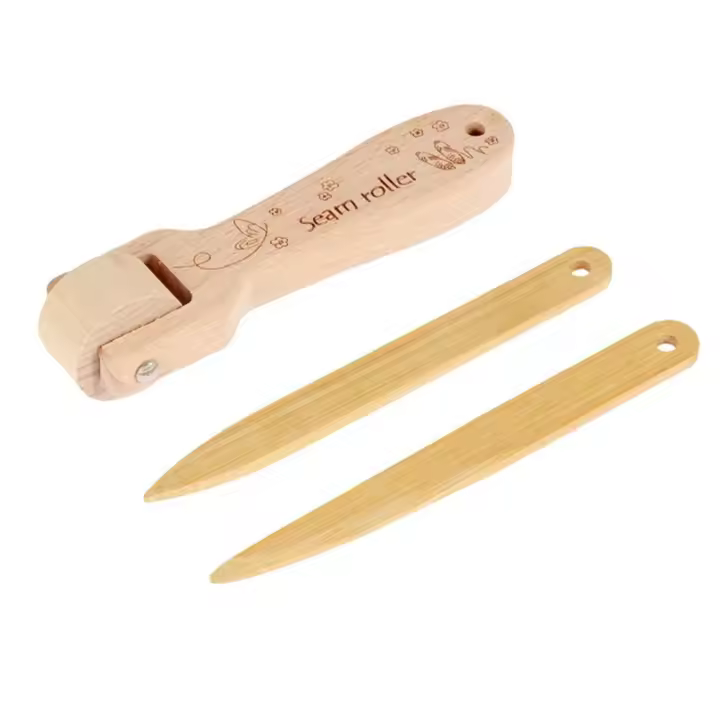 Claqueta de sastres de madera de alta calidad, herramienta profesional para acolchar, prensa DIY, rodillo de costura de madera suave ranurado, herramienta de aplanamiento - 1