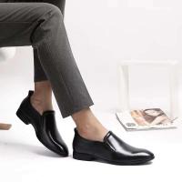 Zapatos de vestir de cuero genuino originales con forro de poliuretano para hombre, elevador de alta calidad, hechos a mano italianos, 2022 - details 6