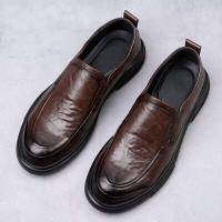 Nuevos zapatos informales de negocios de otoño, zapatos individuales de suela gruesa de cuero genuino de alta gama para hombres - details 2
