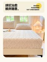 Sábana cálida de invierno con banda elástica, funda de colchón individual/Queen/King, sábanas ajustadas esponjosas de lana Coral grueso para cama, 1 ud. - details 3