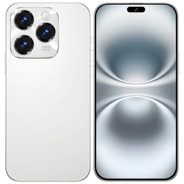 I16 Pro Max 5G Smartphone 7,3 pulgadas pantalla HD 72MP + 108MP Cámara Snapdragon 8 Gen 3 8000mAh Dual SIM desbloqueo teléfono versión Global 8+256GB. - 1