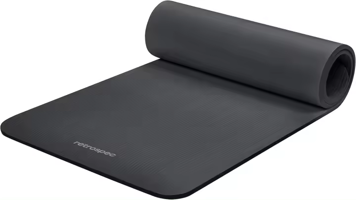 Retrospec Solana Yoga Alfombra de Yoga Gruesa de Nylon Antideslizante para Yoga, Pilates, Estiramiento, o Aeróbicos Para Hombres y Mujeres - 1