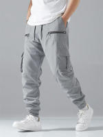 Pantalones de trabajo de moda para hombre con múltiples bolsillos, pantalones casuales deportivos tácticos atados al tobillo, 8630 - details 3