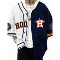 24 Ropa deportiva juvenil de béisbol Chaqueta de equipo de los Yankees de talla grande con cuello en V y manga corta - details 9