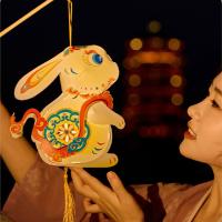 Linterna de conejo china portátil, artesanía tradicional con borlas, linternas de conejo de mano, juguetes de linterna LED de buena suerte - details 8