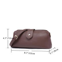 Europea y americana retro de cuero de la PU boca bolsa dorada doctor bolsa clip bolsa casual mini bolsa de mensajero - details 29