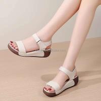 Nuevas sandalias de alta calidad con plataforma de tacón para verano, zapatos de mujer de cuero y piel de vaca para exteriores, alta calidad, precio bajo 2024 - details 7