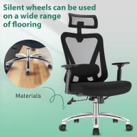 Reposacabezas, Apoyo Lumbar, Reposabrazos y Ajuste de Altura, Silla Oficina con Bloqueo - details 1