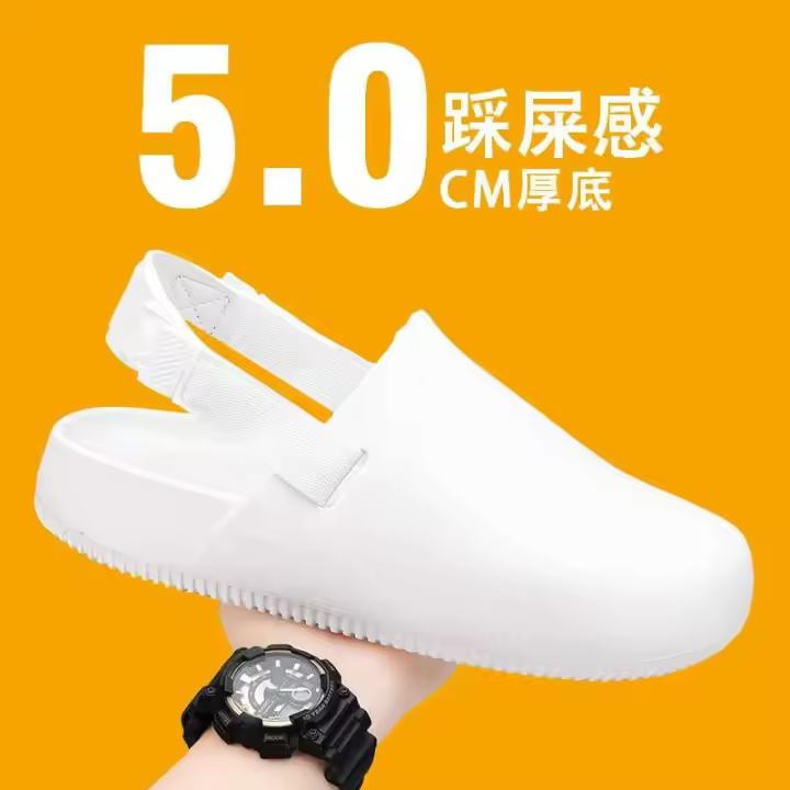 Birken verano Casual ropa exterior sandalias nueva moda talla grande media cerda perezoso suela gruesa zapatillas de hombre botón - 1