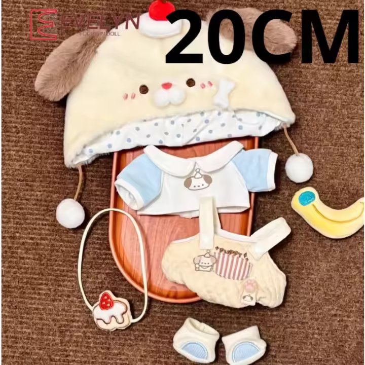 Evelyn (muñeca) juego de cambio de disfraz, ropa Kawaii de 20CM, vestido de ídolo de amor y espacio profundo, ropa DIY, pantalones, zapatos, conjunto de regalo de cumpleaños - 1