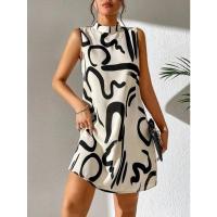 Vestido de verano sin mangas con cuello levantado para mujer - details 3