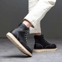 Nuevos zapatos casuales de alta calidad, botas de cuero, zapatos náuticos ingleses clásicos con cordones de talla grande 38-48 de EVA para hombre, marca caliente - details 8