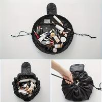Bolsa de maquillaje con cordón perezoso, bolsa de cosméticos de viaje de gran capacidad, organizador de maquillaje portátil - details 0