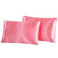 Funda de almohada de seda satinada Queen, ropa de cama para el hogar, suave, rectangular, 2 piezas - details 5