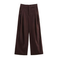 Conjunto de Pantalones Cortos para Mujer OUWU Top de Pecho Liso, Chaleco Ajustado con Cuello en V, Pantalones Rectos Plisados de Cintura Alta Nuevo Look de Primavera - details 8
