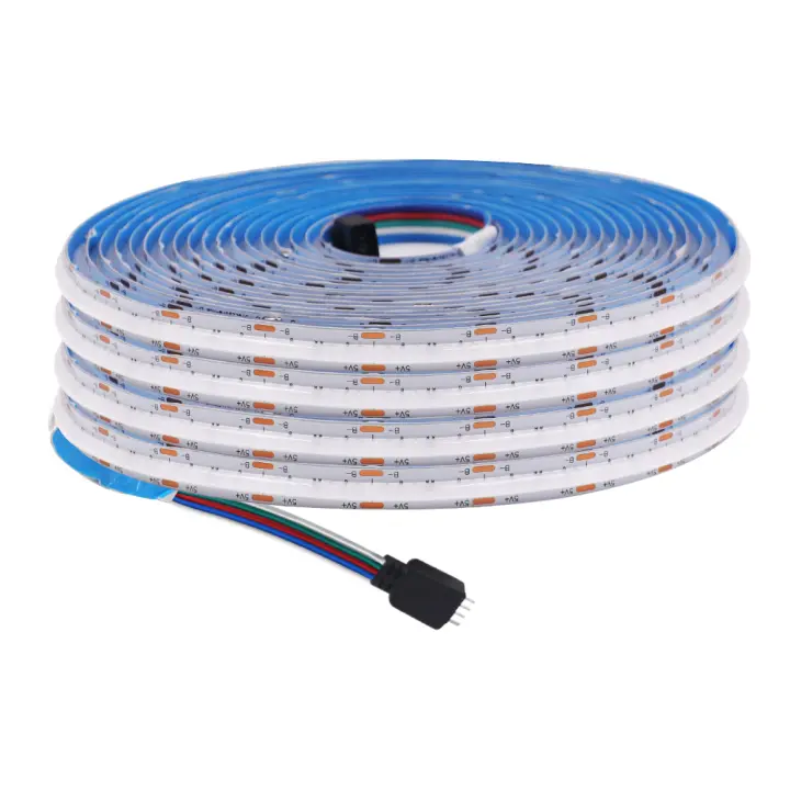 Tira de luces Led RGB COB, cinta Flexible de luz de fondo de TV para decoración de habitación, DC5V, 576Led/m, 0,5 M, 1M, 2M, 3M, 4M, 5M - 1