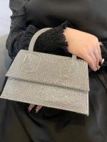 Bolso de plata con diamantes de imitación completo Bolso de noche de banquete de celebridad de moda - details 5