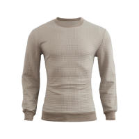 Suéter de punto para hombre, camiseta informal de manga larga con cuello redondo y ajuste holgado - details 33
