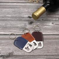 Llavero con abrebotellas de cuero, apertura de botella de vino, llavero antideslizante a la moda, ahorro de trabajo, dispositivo de cocina multifuncional, Bar - details 1