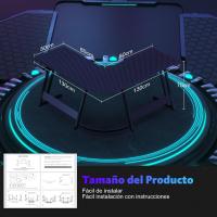 130 x 130cmGamer en Forma L con Soporte Monitor Gancho para Auricularespara EstudioOficinaGamingDormitorio(Carbono Negro) - details 3