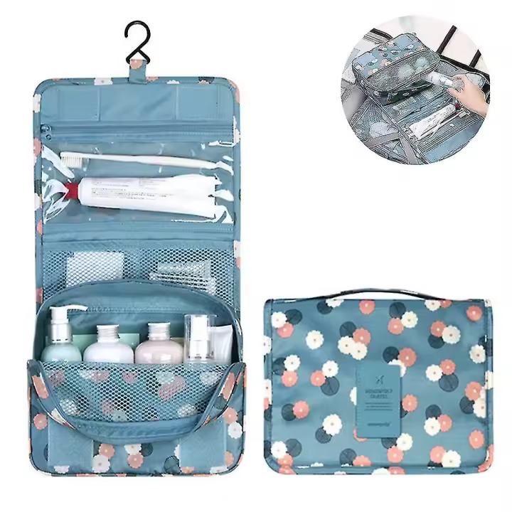 Bolsa de aseo colgante, organizador de viaje de maquillaje cosmético grande, Compatible con 1 Uds. - 1