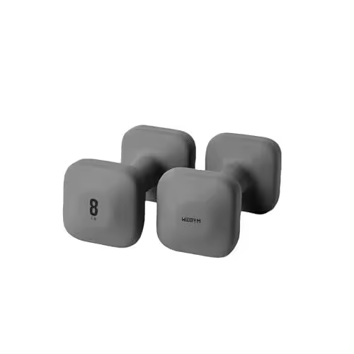 WeGym SafeGrip Mancuernas, Antideslizantes, Antivuelco, Asas Gruesas, Pesas Libres, Mancuernas Cuadradas para Entrenamientos Seguros en Casa, - 1